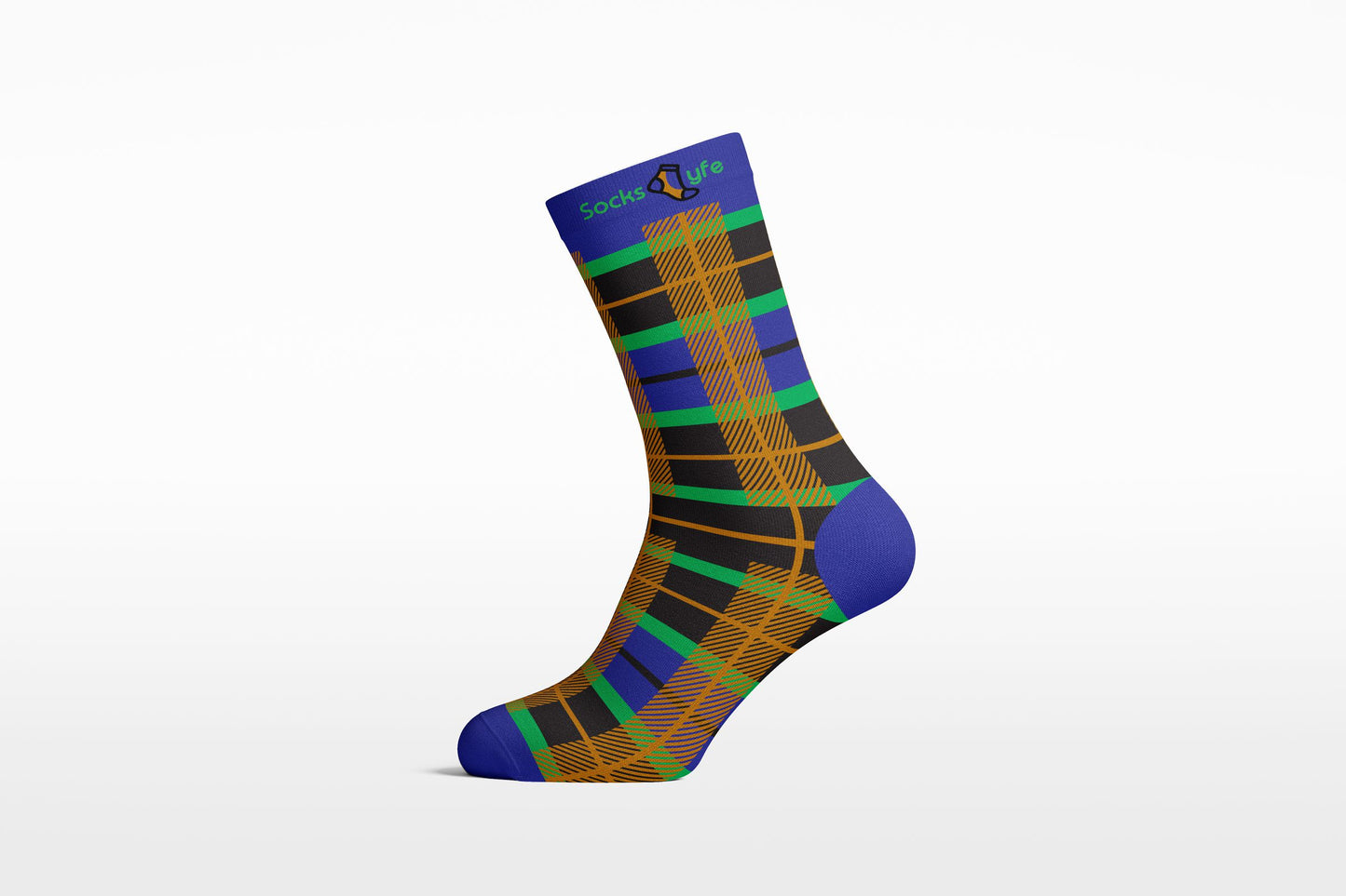 Yellow and green socks with vibrant, eye-catching design – Socks Lyfe