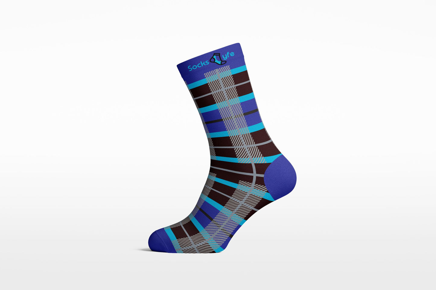 Blue and gray socks with clean, modern style – Socks Lyfe









